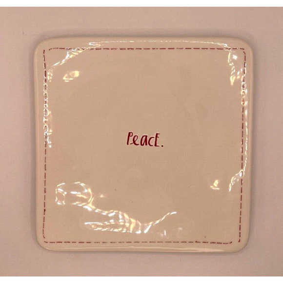 RAE DUNN Christmas Collection “GINGERBREAD" Pan Baking Dish & Hot Plate "PEACE" - Picture 4 of 11